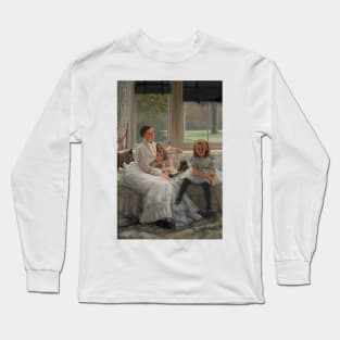 Portrait of Mrs Catherine Smith Gill and Two of her Children by James Tissot Long Sleeve T-Shirt